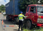 Kronologi Kecelakaan Dua Truk Kontainer di Mantingan, Jepara