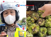 Cekcok Pengemudi Truk Pisang dengan Polisi di Tol Keramasan