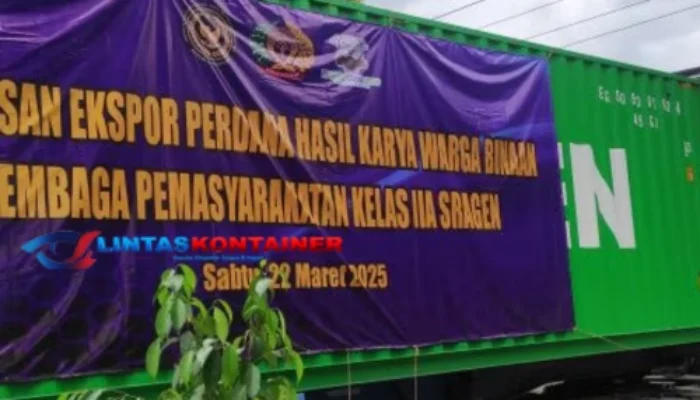 LP Kelas IIA Sragen Ekspor Perdana 1 Kontainer Kerajinan Sabut Kelapa ke Amerika Serikat