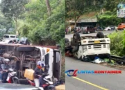 Truk Kontainer Terguling di Jalan Akses TPK Kariangau!