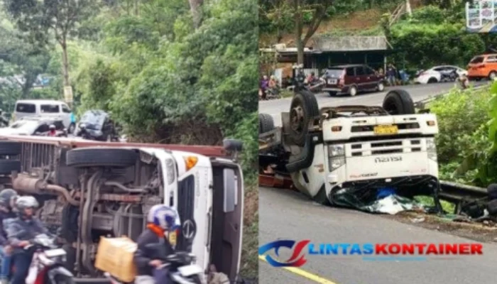 Truk Kontainer Terguling di Jalan Akses TPK Kariangau!