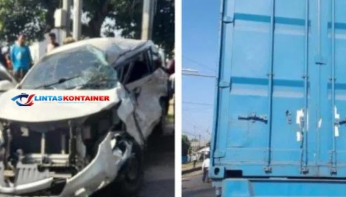 Viral! Mobil Ringsek Ditabrak Kontainer di Karawang, Ternyata Dikejar Polisi!