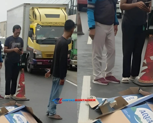 Kecelakaan Tragis! Pemotor Terlindas Truk Kontainer di Jalan Raya Bogor
