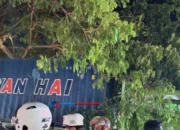 Truk Kontainer Tabrak Kios di Tondo Kota Palu, Lalu Lintas Terganggu Parah!