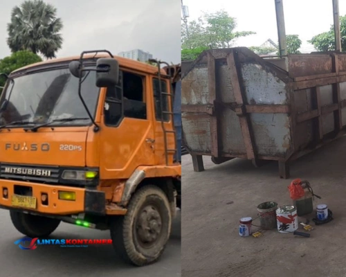 Puluhan Truk Kontainer Siap Beroperasi Angkut Sampah Usai Diperbaiki