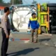Truk Kontainer Terguling di Jalinsum Tanjung Morawa, Lalu Lintas Macet Total!