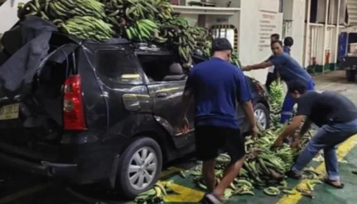 Truk Muatan Pisang Terguling di Kapal Gilimanuk: Gelombang Tinggi Jadi Biang Kerok!