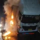 Truk Kontainer Ekspedisi Terbakar Hebat di Jalan Tol Ruas Terpeka!