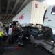 Truk Kontainer Tabrak Separator Busway di Pejagalan