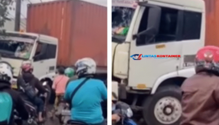 Truk Kontainer Seruduk Teras Rumah Warga di Marunda Jakut hingga Hancur
