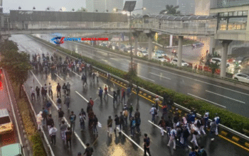 Jembatan Layang di Jakarta Jadi Pusat Demo