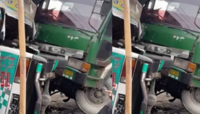 Tabrakan Maut Pick Up vs Kontainer di Medan-Simalungun, 7 Luka!
