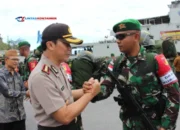 Polsek Gorontalo Kawal Heroik Kepulangan Satgas RI-PNG!