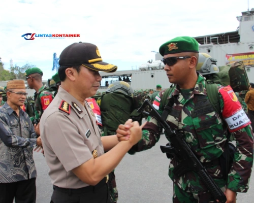 Polsek Gorontalo Kawal Heroik Kepulangan Satgas RI-PNG!