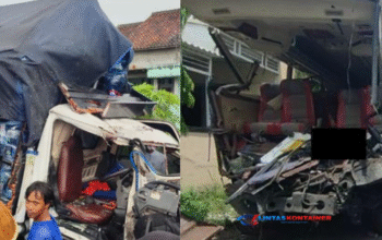 Kecelakaan Maut di Jembatan Suramadu! Bus Damri vs Truk Kontainer, 2 Orang Tewas