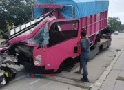 Truk Kontainer Mogok di Jalan Soekarno Hatta Palembang Dihantam, Sopir Luka Ringan