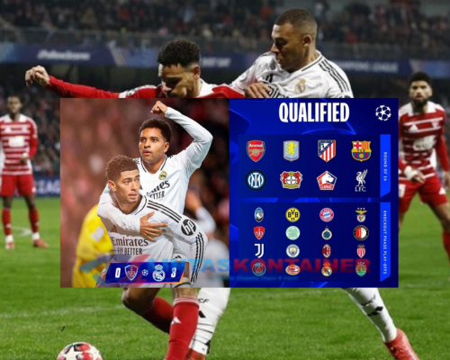 Klasemen Brest vs Real Madrid di Liga Champions