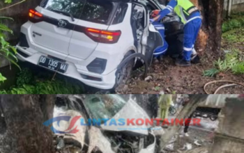 Kecelakaan Maut Mobil Raize di Tol Makassar