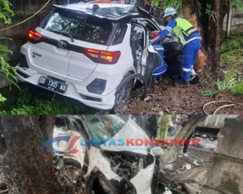 Kecelakaan Maut Mobil Raize di Tol Makassar