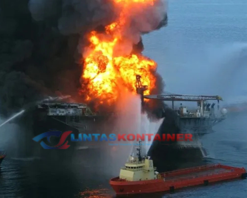 Kapal Tug Boat Musaffah 2 Meledak di Selat Hormuz