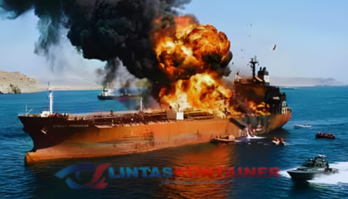 Kapal Tug Boat Musaffah 2 Meledak di Selat Hormuz