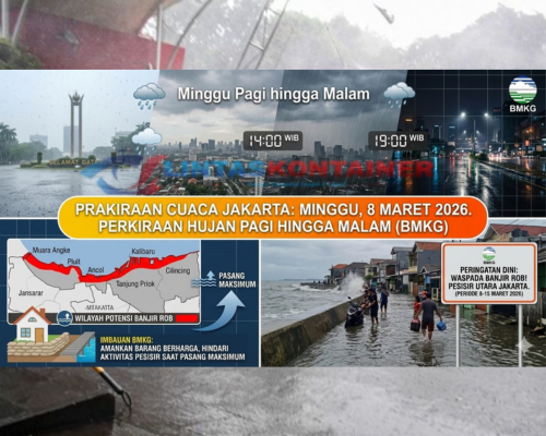 Jakarta Diperkirakan Hujan pada Minggu Pagi hingga Malam