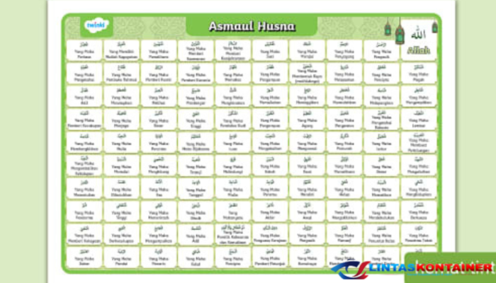Asmaul Husna dan Artinya, 99 Nama yang Indah